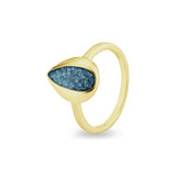 Ladies Rondure Teardrop Cremation Ashes Ring - Cherished Urns