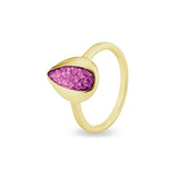 Ladies Rondure Teardrop Cremation Ashes Ring - Cherished Urns