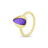 Ladies Rondure Teardrop Cremation Ashes Ring - Cherished Urns