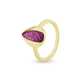 Ladies Rondure Teardrop Cremation Ashes Ring - Cherished Urns