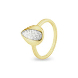 Ladies Rondure Teardrop Cremation Ashes Ring - Cherished Urns