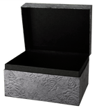 Earthurn Chest Biodegradable Urn- Embossed Metallic Black - Adult - Cherished Urns