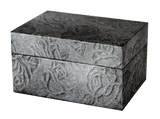 Earthurn Chest Biodegradable Urn- Embossed Metallic Black - Mini - Cherished Urns