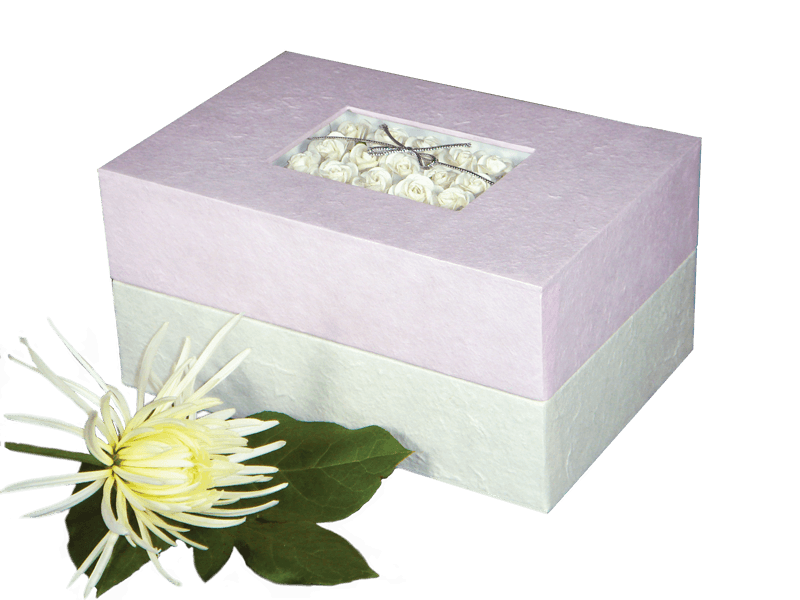 Memory Box Biodegradable Urn- Pink Floral Bouquet - Insert - Cherished Urns