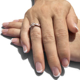 Ladies Solitaire Memorial Ashes Ring with Fine Crystals - Cherished Urns