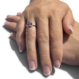 Ladies Forever Memorial Ashes Ring with Fine Crystals - Cherished Urns