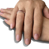 Ladies Channel Bubble Band Memorial Ashes Ring - Cherished Urns