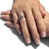 Ladies Three Of Us Memorial Ashes Ring with Fine Crystals - Cherished Urns