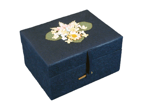 Earthurn Chest Biodegradable Urn- Navy Blue - Adult - Cherished Urns