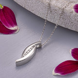 Self-fill Encompass Cremation Ashes Pendant with Crystals - Cherished Urns