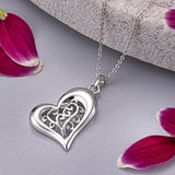 Self Fill Intricate Heart Cremation Ashes Pendant - Cherished Urns