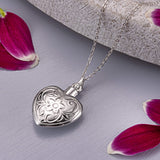 Self-fill Elegant Heart Cremation Ashes Pendant - Cherished Urns