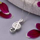 Self-fill Musical Note Cremation Ashes Pendant - Cherished Urns