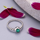 Ladies Rondure Array Bubble Band Cremation Ashes Ring - Cherished Urns