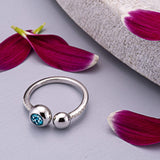 Ladies Rondure Array and Sphere Cremation Ashes Ring - Cherished Urns