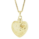 Self-fill Elegant Heart Cremation Ashes Pendant - Cherished Urns