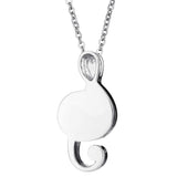 Self-fill Musical Note Cremation Ashes Pendant - Cherished Urns