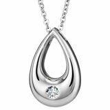 Self-fill Droplet Cremation Ashes Pendant with Crystals - Cherished Urns