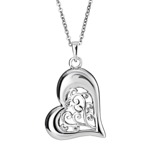 Self Fill Intricate Heart Cremation Ashes Pendant - Cherished Urns