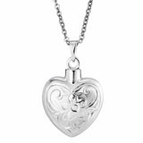 Self-fill Elegant Heart Cremation Ashes Pendant - Cherished Urns