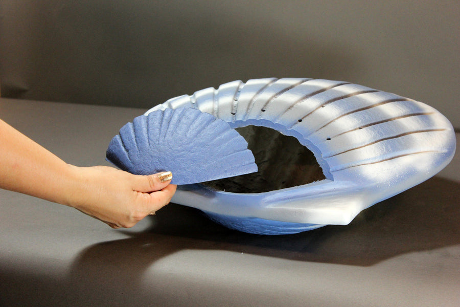 The Shell Watersoluble Handmade Paper Urn in Pearl colour Cherished