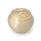 Odyssey Pewter, Brass Urn for Pet with Two Paw Prints - Medium - Cherished Urns