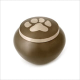 Odyssey Slate, Brass Urn for Pet with One Paw - Small - Cherished Urns