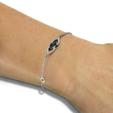 Ladies Respect Memorial Ashes Bracelet with Fine Crystals - Cherished Urns