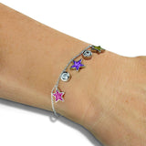 Ladies Galaxy Memorial Ashes Bracelet with Fine Crystals - Cherished Urns