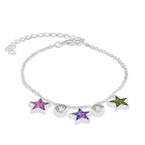 Ladies Galaxy Memorial Ashes Bracelet with Fine Crystals - Cherished Urns