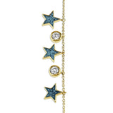 Ladies Galaxy Memorial Ashes Bracelet with Fine Crystals - Cherished Urns