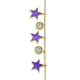 Ladies Galaxy Memorial Ashes Bracelet with Fine Crystals - Cherished Urns