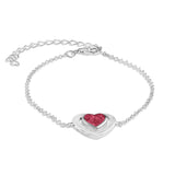 Ladies Valentine Memorial Ashes Bracelet - Cherished Urns