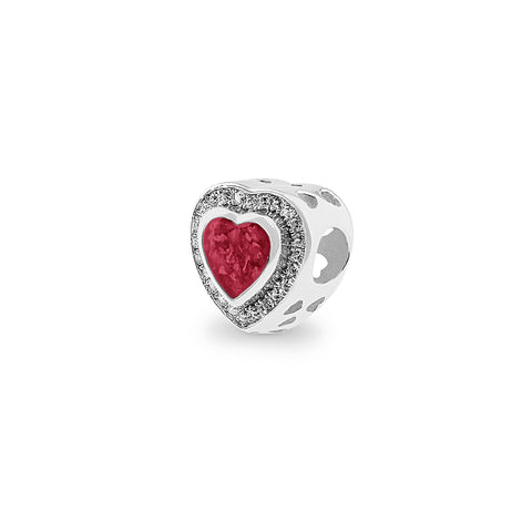 Comfort Memorial Ashes Charm Bead with Fine Crystals - Cherished Urns