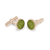 Gents Classic Round Memorial Ashes Cufflinks - Cherished Urns