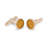 Gents Classic Round Memorial Ashes Cufflinks - Cherished Urns