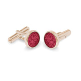 Gents Classic Round Memorial Ashes Cufflinks - Cherished Urns