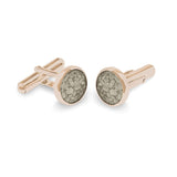Gents Classic Round Memorial Ashes Cufflinks - Cherished Urns