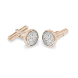 Gents Classic Round Memorial Ashes Cufflinks - Cherished Urns