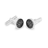 Gents Classic Round Memorial Ashes Cufflinks - Cherished Urns
