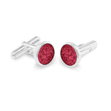 Gents Classic Round Memorial Ashes Cufflinks - Cherished Urns