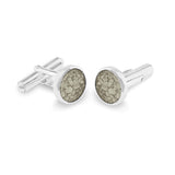 Gents Classic Round Memorial Ashes Cufflinks - Cherished Urns