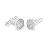 Gents Classic Round Memorial Ashes Cufflinks - Cherished Urns