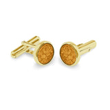 Gents Classic Round Memorial Ashes Cufflinks - Cherished Urns