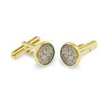 Gents Classic Round Memorial Ashes Cufflinks - Cherished Urns