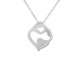 Ladies Mother and Child Memorial Ashes Pendant - Cherished Urns