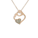 Ladies Mother and Child Memorial Ashes Pendant - Cherished Urns