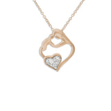 Ladies Mother and Child Memorial Ashes Pendant - Cherished Urns