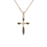 Unisex Solace Cross Memorial Ashes Pendant with Fine Crystal - Cherished Urns