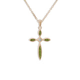 Unisex Solace Cross Memorial Ashes Pendant with Fine Crystal - Cherished Urns